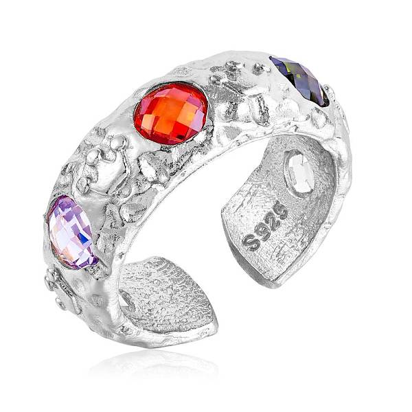 PandaHall Rhodium Plated 925 Sterling Silver Crown Open Cuff Ring, Colorful Cubic Zirconia Chunky Ring for Women, Platinum, US Size 5 1/4...
PandaHall Rhodium Plated 925 Sterling Silver Crown Open Cuff Ring, Colorful Cubic Zirconia Chunky Ring for Women, Platinum, US Size 5 1/4...