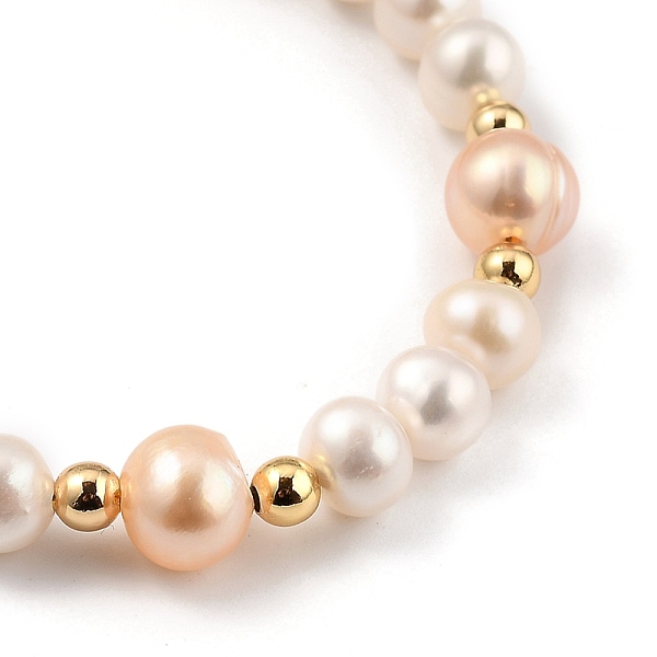 PandaHall Beaded Bracelets, with Natural Cultured Freshwater Pearl Beads, Golden Plated Brass Spring Ring Clasps and Star Charms, Pearl Pink...
PandaHall Beaded Bracelets, with Natural Cultured Freshwater Pearl Beads, Golden Plated Brass Spring Ring Clasps and Star Charms, Pearl Pink...