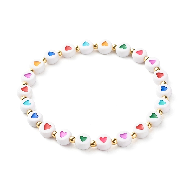 PandaHall Heart Opaque Acrylic Beads Stretch Bracelet for Teen Girl Women, 304 Stainless Steel Beads Bracelet, Colorful, Inner Diameter...
PandaHall Heart Opaque Acrylic Beads Stretch Bracelet for Teen Girl Women, 304 Stainless Steel Beads Bracelet, Colorful, Inner Diameter...