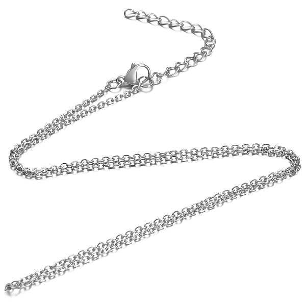 PandaHall 304 Stainless Steel Cable Chain Necklace, with Lobster Claw Clasps, Stainless Steel Color, 21.65 inch(55cm), 1.6mm 304 Stainless...
PandaHall 304 Stainless Steel Cable Chain Necklace, with Lobster Claw Clasps, Stainless Steel Color, 21.65 inch(55cm), 1.6mm 304 Stainless...