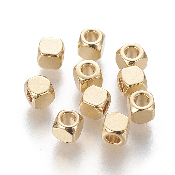 PandaHall 304 Stainless Steel Spacer Beads, Cube, Golden, 4x4x4mm, Hole: 2mm 304 Stainless Steel Cube
PandaHall 304 Stainless Steel Spacer Beads, Cube, Golden, 4x4x4mm, Hole: 2mm 304 Stainless Steel Cube