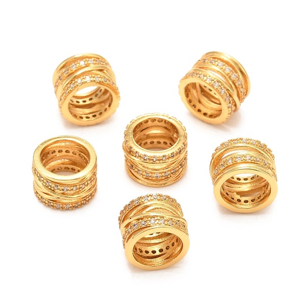 PandaHall Brass Micro Pave Clear Cubic Zirconia European Beads, Long-Lasting Plated, Large Hole Bead, Column, Real 18K Gold Plated, 10x7mm...
PandaHall Brass Micro Pave Clear Cubic Zirconia European Beads, Long-Lasting Plated, Large Hole Bead, Column, Real 18K Gold Plated, 10x7mm...