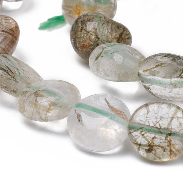 PandaHall Natural Green Rutilated Quartz Beads Strands, Nuggets, Tumbled Stone, 8~10x8~9x5.5~6mm, Hole: 0.5mm, about 43pcs/strand, 15.55...
PandaHall Natural Green Rutilated Quartz Beads Strands, Nuggets, Tumbled Stone, 8~10x8~9x5.5~6mm, Hole: 0.5mm, about 43pcs/strand, 15.55...