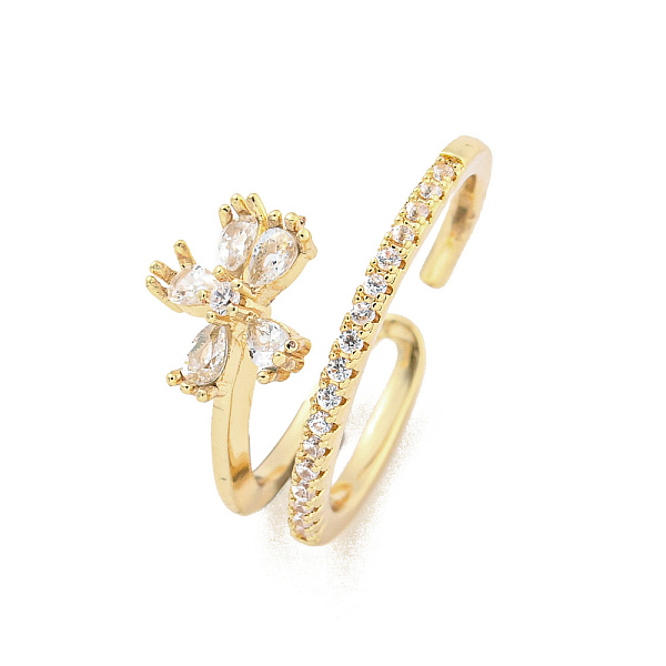 PandaHall Brass Micro Pave Cubic Zirconia Cuff Rings, Flower Open Rings for Women, Long-Lasting Plated, Golden, Adjustable Brass+Cubic..., Clear
PandaHall Brass Micro Pave Cubic Zirconia Cuff Rings, Flower Open Rings for Women, Long-Lasting Plated, Golden, Adjustable Brass+Cubic..., Clear