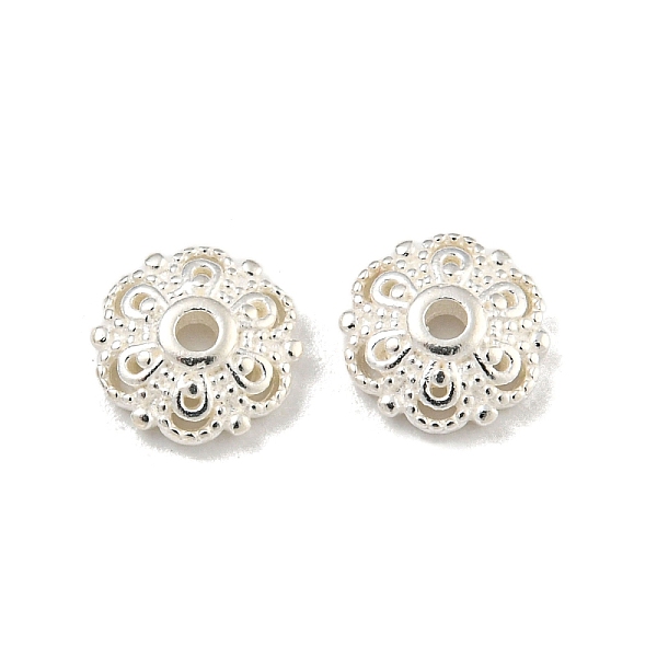 PandaHall 925 Sterling Silver Bead Caps, Flower, Silver, 6.2x1.7mm, Hole: 1mm, about 40pcs/10g Sterling Silver
PandaHall 925 Sterling Silver Bead Caps, Flower, Silver, 6.2x1.7mm, Hole: 1mm, about 40pcs/10g Sterling Silver