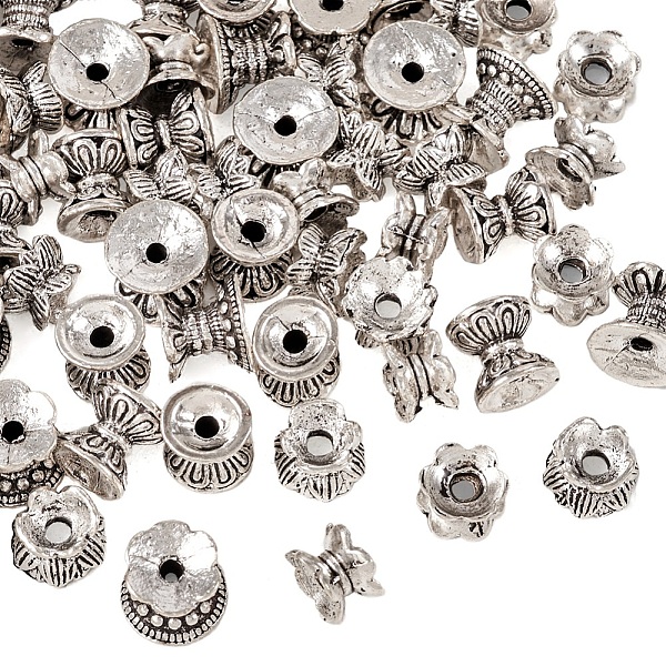 PandaHall 60Pcs 4 Styles Tibetan Style Alloy Bead Caps, Double Sided, Antique Silver, 5.5~8.5x7~9.5mm, Hole: 1.8~2mm, 15pcs/style Alloy
PandaHall 60Pcs 4 Styles Tibetan Style Alloy Bead Caps, Double Sided, Antique Silver, 5.5~8.5x7~9.5mm, Hole: 1.8~2mm, 15pcs/style Alloy