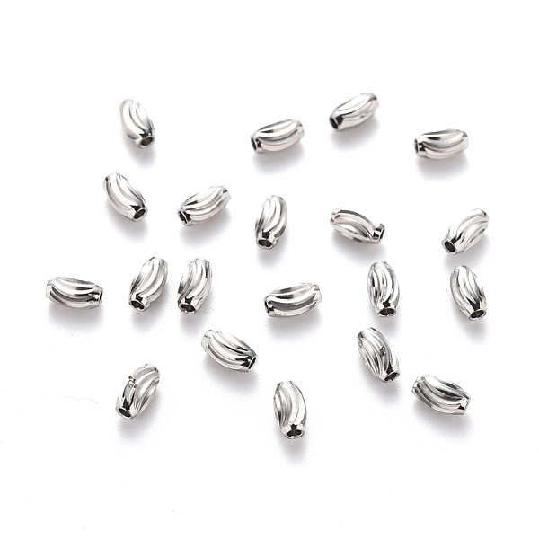 PandaHall 201 Stainless Steel Corrugated Beads, Oval, Stainless Steel Color, 5x3mm, Hole: 1.2mm 201 Stainless Steel Oval
PandaHall 201 Stainless Steel Corrugated Beads, Oval, Stainless Steel Color, 5x3mm, Hole: 1.2mm 201 Stainless Steel Oval