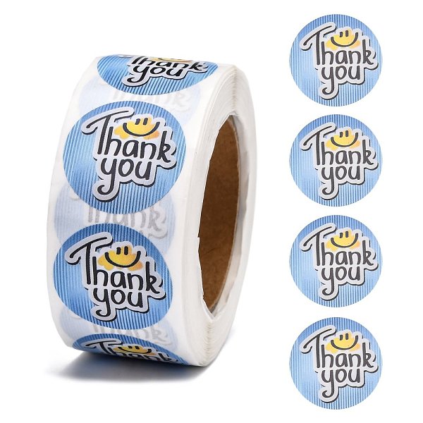 PandaHall 1 Inch Thank You Stickers, Adhesive Roll Sticker Labels, for Envelopes, Bubble Mailers and Bags, Light Sky Blue, 25mm, about...
PandaHall 1 Inch Thank You Stickers, Adhesive Roll Sticker Labels, for Envelopes, Bubble Mailers and Bags, Light Sky Blue, 25mm, about...