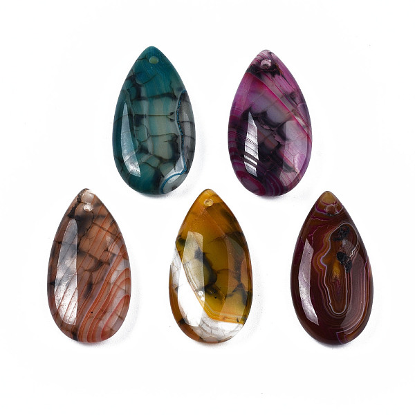 PandaHall Natural Dragon Veins Agate Pendants, Teardrop, 30x15x5~7mm, Hole: 1.2mm Dragon Veins Agate Teardrop
PandaHall Natural Dragon Veins Agate Pendants, Teardrop, 30x15x5~7mm, Hole: 1.2mm Dragon Veins Agate Teardrop
