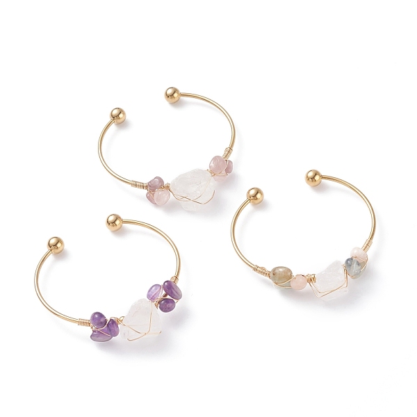 PandaHall Natural Crystal & Mixed Stone Beads Wrap Cuff Bangle, Torque Bangle for Women, Golden, Inner Diameter: 2-3/8 inch(6.15cm) Mixed...
PandaHall Natural Crystal & Mixed Stone Beads Wrap Cuff Bangle, Torque Bangle for Women, Golden, Inner Diameter: 2-3/8 inch(6.15cm) Mixed...