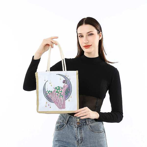 PandaHall DIY Handbag Diamond Painting Kits, Including Resin Rhinestones, Pen, Tray & Glue Clay, Girl Pattern, 250x260mm Resin Human
PandaHall DIY Handbag Diamond Painting Kits, Including Resin Rhinestones, Pen, Tray & Glue Clay, Girl Pattern, 250x260mm Resin Human
