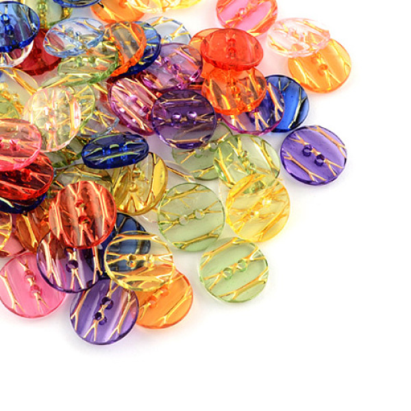 PandaHall Transparent Acrylic Buttons, Plastic Sewing Buttons for Costume Design, 2-Hole, Dyed, Flat Round, Mixed Color, 13x3mm, Hole: 1mm..., Multicolor
PandaHall Transparent Acrylic Buttons, Plastic Sewing Buttons for Costume Design, 2-Hole, Dyed, Flat Round, Mixed Color, 13x3mm, Hole: 1mm..., Multicolor