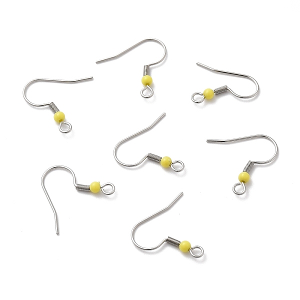 PandaHall 316 Surgical Stainless Steel Earring Hooks, with Beads and Horizontal Loop, Stainless Steel Color, Yellow, 19x19.5x3mm, Hole: 2mm...
PandaHall 316 Surgical Stainless Steel Earring Hooks, with Beads and Horizontal Loop, Stainless Steel Color, Yellow, 19x19.5x3mm, Hole: 2mm...