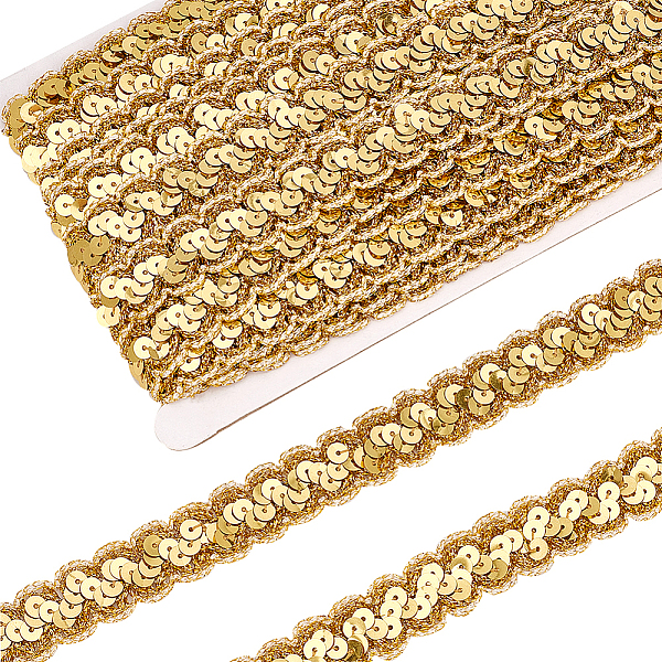 PandaHall PH 14 Yards Metallic Lace Trim, 3/4 Inch Ligh Gold Sparkle Wave Lace Trim Sewing Lace Fabric Trim Crochet Lace Ribbon with...
PandaHall PH 14 Yards Metallic Lace Trim, 3/4 Inch Ligh Gold Sparkle Wave Lace Trim Sewing Lace Fabric Trim Crochet Lace Ribbon with...