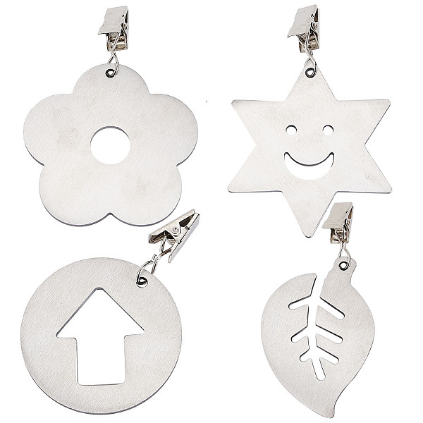 PandaHall 430 Stainless Steel Table Cover Tablecloth Weights, Arrowhead & Leaf & Flower & Hexagram with Smiling Face, Stainless Steel Color...
PandaHall 430 Stainless Steel Table Cover Tablecloth Weights, Arrowhead & Leaf & Flower & Hexagram with Smiling Face, Stainless Steel Color...