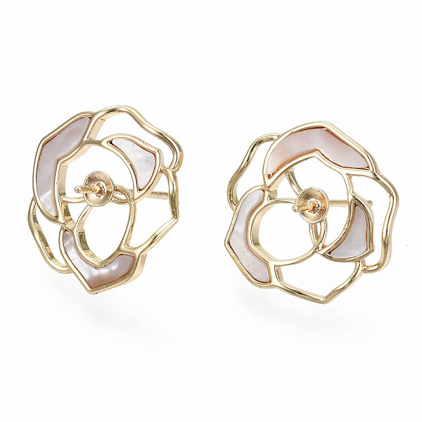 PandaHall Brass Stud Earring Findings, for Half Drilled Beads, with Freshwater Shell, Nickel Free, Leaf, Real 18K Gold Plated, 18x17.5mm...
PandaHall Brass Stud Earring Findings, for Half Drilled Beads, with Freshwater Shell, Nickel Free, Leaf, Real 18K Gold Plated, 18x17.5mm...