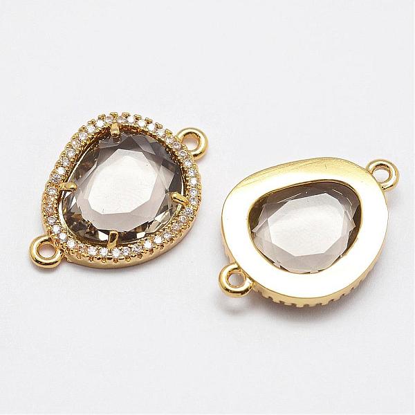PandaHall Rack Plating Brass Micro Pave Cubic Zirconia Links, with Glass, teardrop, Cadmium Free & Lead Free, Golden, Camel, 24x17x4mm, Hole..., Brown
PandaHall Rack Plating Brass Micro Pave Cubic Zirconia Links, with Glass, teardrop, Cadmium Free & Lead Free, Golden, Camel, 24x17x4mm, Hole..., Brown