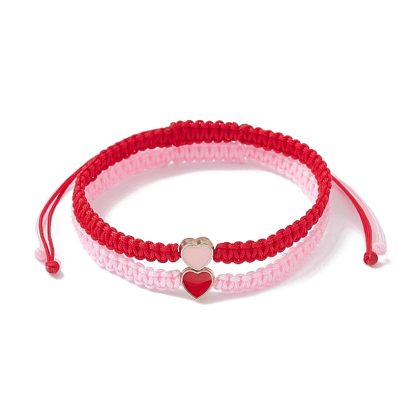 PandaHall 2Pcs 2 Colors Braided Nylon Thread, Chinese Knotting Cord Beading Cord Braided Bead Best Friends Bracelts, with Alloy Enamel Beads..., Pink
PandaHall 2Pcs 2 Colors Braided Nylon Thread, Chinese Knotting Cord Beading Cord Braided Bead Best Friends Bracelts, with Alloy Enamel Beads..., Pink