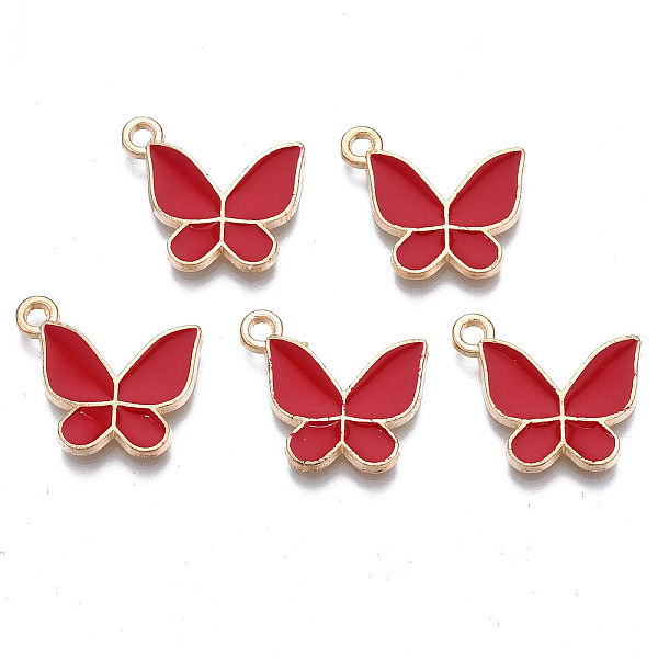 PandaHall Alloy Enamel Pendants, Cadmium Free & Lead Free, Butterfly, Light Gold, Red, 15x17x2mm, Hole: 1.6mm Alloy+Enamel Butterfly Red
PandaHall Alloy Enamel Pendants, Cadmium Free & Lead Free, Butterfly, Light Gold, Red, 15x17x2mm, Hole: 1.6mm Alloy+Enamel Butterfly Red