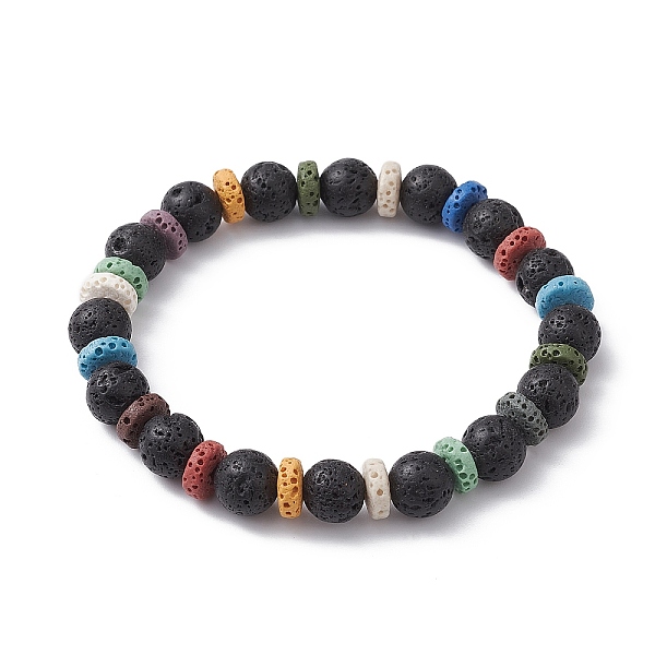PandaHall Dyed Natural Lava Rock Round & Disc Beaded Stretch Bracelets for Women, Colorful, Inner Diameter: 1-7/8 inch(4.85cm) Lava Rock...
PandaHall Dyed Natural Lava Rock Round & Disc Beaded Stretch Bracelets for Women, Colorful, Inner Diameter: 1-7/8 inch(4.85cm) Lava Rock...