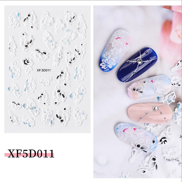 PandaHall 5D Nail Art Stickers Anaglyph Decals, for Nail Tips Decorations, Flower Pattern, 154x85mm Plastic Flower
PandaHall 5D Nail Art Stickers Anaglyph Decals, for Nail Tips Decorations, Flower Pattern, 154x85mm Plastic Flower