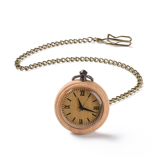 PandaHall Bamboo Pocket Watch with Brass Curb Chain and Clips, Flat Round Electronic Watch for Men, Navajo White, 16-3/8~17-1/8 inch...
PandaHall Bamboo Pocket Watch with Brass Curb Chain and Clips, Flat Round Electronic Watch for Men, Navajo White, 16-3/8~17-1/8 inch...
