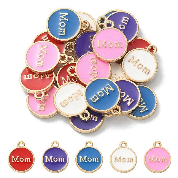 PandaHall 20Pcs 5 Colors Alloy Enamel Charms, Cadmium Free & Lead Free, Light Gold, Flat Round with Word Mom, Mixed Color, 14.5x12x2mm, Hole..., Multicolor
PandaHall 20Pcs 5 Colors Alloy Enamel Charms, Cadmium Free & Lead Free, Light Gold, Flat Round with Word Mom, Mixed Color, 14.5x12x2mm, Hole..., Multicolor