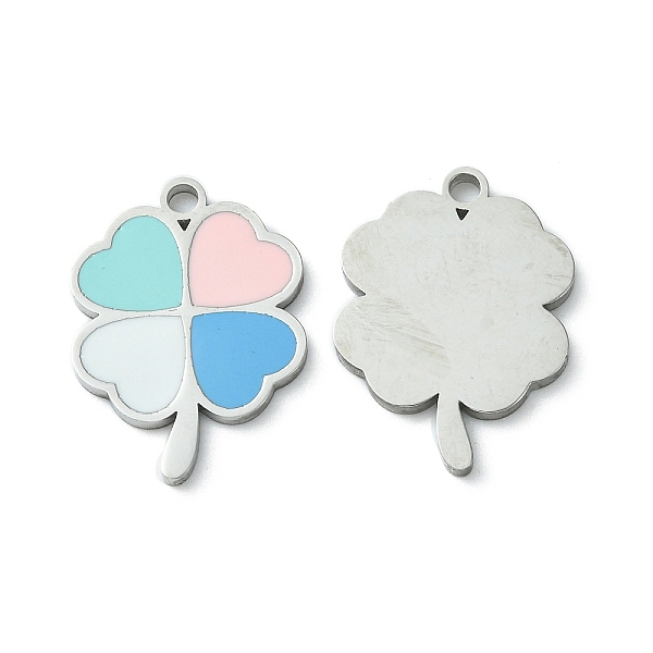 PandaHall 304 Stainless Steel Manual Polishing Pendants, with Enamel, Clover Charm, Stainless Steel Color, 22x16.5x1.5mm, Hole: 2mm...
PandaHall 304 Stainless Steel Manual Polishing Pendants, with Enamel, Clover Charm, Stainless Steel Color, 22x16.5x1.5mm, Hole: 2mm...