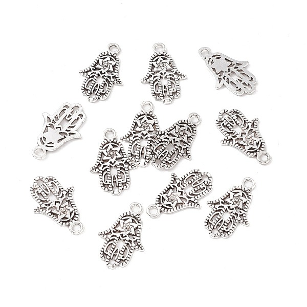 PandaHall Tibetan Style Alloy Pendants, Hamsa Hand/Hand of Miriam with Star of David, Antique Silver, 24x15x1.5mm, Hole: 2mm Alloy Others
PandaHall Tibetan Style Alloy Pendants, Hamsa Hand/Hand of Miriam with Star of David, Antique Silver, 24x15x1.5mm, Hole: 2mm Alloy Others