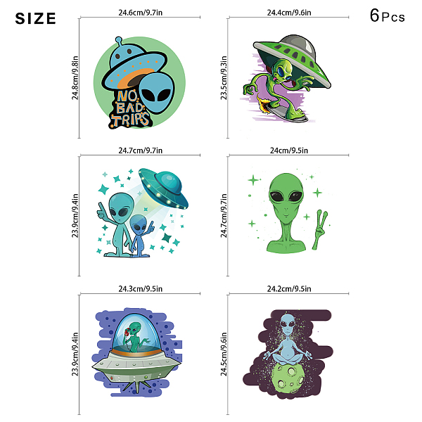 PandaHall 6 Pcs Alien Themed Heat Transfer Stickers, Aliens Spaceships Stars Iron On Patches DIY Iron On Transfers Patches Sew On Decals..., Multicolor
PandaHall 6 Pcs Alien Themed Heat Transfer Stickers, Aliens Spaceships Stars Iron On Patches DIY Iron On Transfers Patches Sew On Decals..., Multicolor