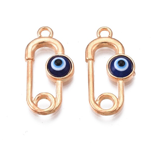 PandaHall Alloy Enamel Pendants, Light Gold, Cadmium Free & Lead Free, Safety Pin Shape with Evil Eye, Dark Blue, 23x11.5x4mm, Hole: 1.6mm...
PandaHall Alloy Enamel Pendants, Light Gold, Cadmium Free & Lead Free, Safety Pin Shape with Evil Eye, Dark Blue, 23x11.5x4mm, Hole: 1.6mm...