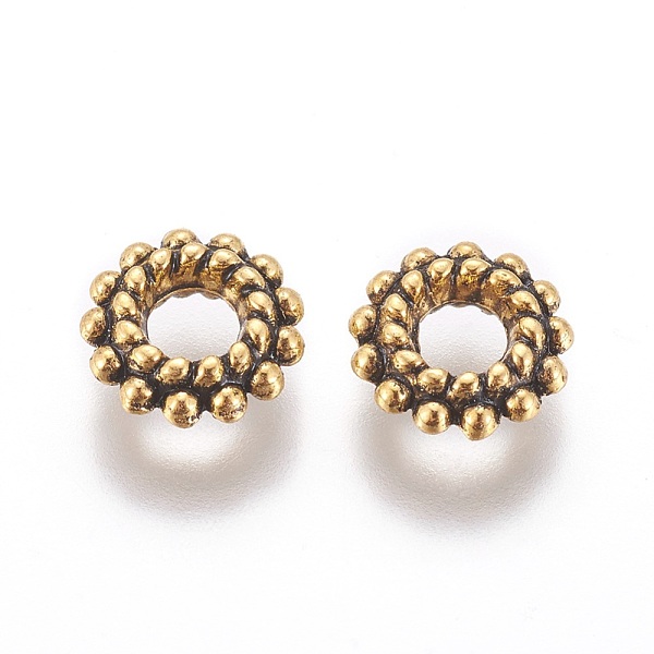 PandaHall Tibetan Style Alloy Beads, Cadmium Free & Nickel Free & Lead Free, Donut, Antique Golden, 8x3mm, Hole: 3mm Alloy Donut
PandaHall Tibetan Style Alloy Beads, Cadmium Free & Nickel Free & Lead Free, Donut, Antique Golden, 8x3mm, Hole: 3mm Alloy Donut