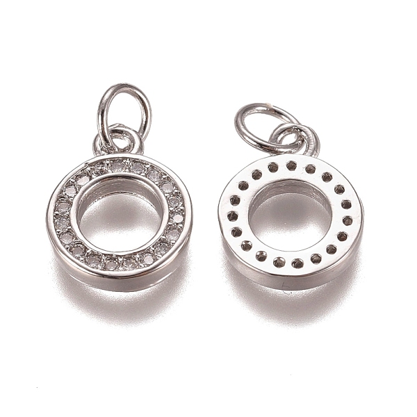 PandaHall Brass Micro Pave Clear Cubic Zirconia Charms, with Jump Rings, Round Ring Shape, Platinum, 12x10x2mm, Hole: 3mm Brass+Cubic...
PandaHall Brass Micro Pave Clear Cubic Zirconia Charms, with Jump Rings, Round Ring Shape, Platinum, 12x10x2mm, Hole: 3mm Brass+Cubic...