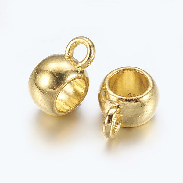 PandaHall Tibetan Style Tube Bails, Loop Bails, Bail Beads, Rondelle, Lead Free and Cadmium Free, Golden, 10.5x7.5x4mm, Hole: 3.5mm. Alloy...
PandaHall Tibetan Style Tube Bails, Loop Bails, Bail Beads, Rondelle, Lead Free and Cadmium Free, Golden, 10.5x7.5x4mm, Hole: 3.5mm. Alloy...