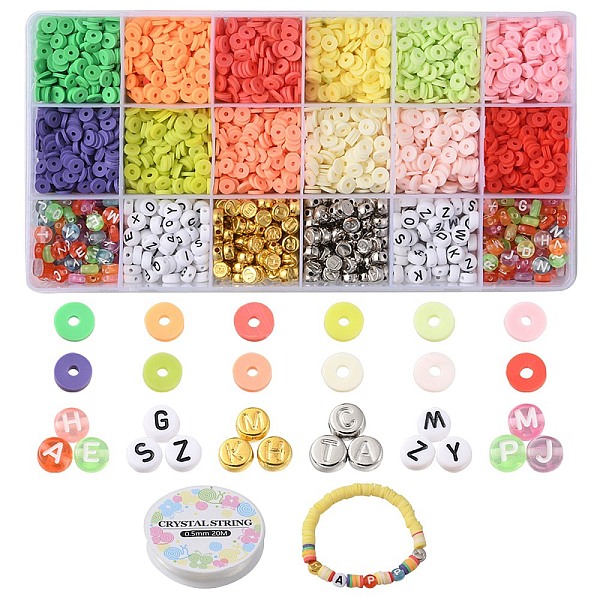 PandaHall DIY Heishi Bracelet Making Kit, Including Polymer Clay Disc & Acrylic & Plastic Flat Round Beads, Elastic Thread, Mixed Color..., Multicolor
PandaHall DIY Heishi Bracelet Making Kit, Including Polymer Clay Disc & Acrylic & Plastic Flat Round Beads, Elastic Thread, Mixed Color..., Multicolor