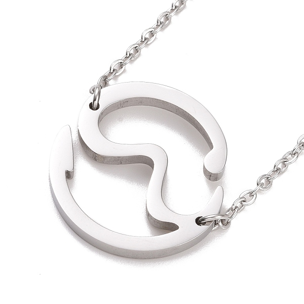 PandaHall 304 Stainless Steel Wave Pendant Necklace for Women, Stainless Steel Color, 16.46 inch(41.8cm) 304 Stainless Steel
PandaHall 304 Stainless Steel Wave Pendant Necklace for Women, Stainless Steel Color, 16.46 inch(41.8cm) 304 Stainless Steel