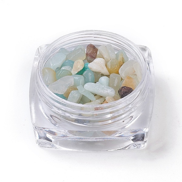 PandaHall Nail Art Decoration, Natural Amazonite Chip Beads, No Hole/Undrilled, 1.5~8.5x1.5~5mm, 6g/box Amazonite Chip Clear
PandaHall Nail Art Decoration, Natural Amazonite Chip Beads, No Hole/Undrilled, 1.5~8.5x1.5~5mm, 6g/box Amazonite Chip Clear