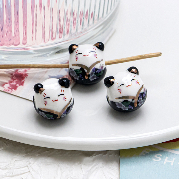 PandaHall Handmade Porcelain Beads, Black, Cat Shape, 16x15mm Porcelain Cat Shape Black
PandaHall Handmade Porcelain Beads, Black, Cat Shape, 16x15mm Porcelain Cat Shape Black