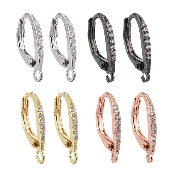 PandaHall 4 Pairs 4 Color Brass Micro Pave Clear Cubic Zirconia Leverback Earring Findings, with Loop, Mixed Color, 17x11x1.5mm, Hole: 1.5mm...
PandaHall 4 Pairs 4 Color Brass Micro Pave Clear Cubic Zirconia Leverback Earring Findings, with Loop, Mixed Color, 17x11x1.5mm, Hole: 1.5mm...