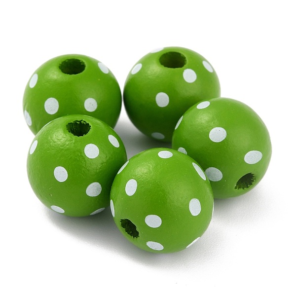 PandaHall Dyed Natural Wooden Beads, Macrame Beads Large Hole, Round with Polka Dot, Lime Green, 16x15mm, Hole: 4mm Wood Round
PandaHall Dyed Natural Wooden Beads, Macrame Beads Large Hole, Round with Polka Dot, Lime Green, 16x15mm, Hole: 4mm Wood Round