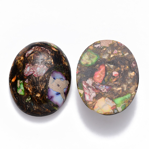 PandaHall Assembled Synthetic Imperial Jasper and Bronzite Cabochons, Dyed, Oval, Peru, 40x30x7.5~8.5mm Imperial Jasper Oval Brown
PandaHall Assembled Synthetic Imperial Jasper and Bronzite Cabochons, Dyed, Oval, Peru, 40x30x7.5~8.5mm Imperial Jasper Oval Brown