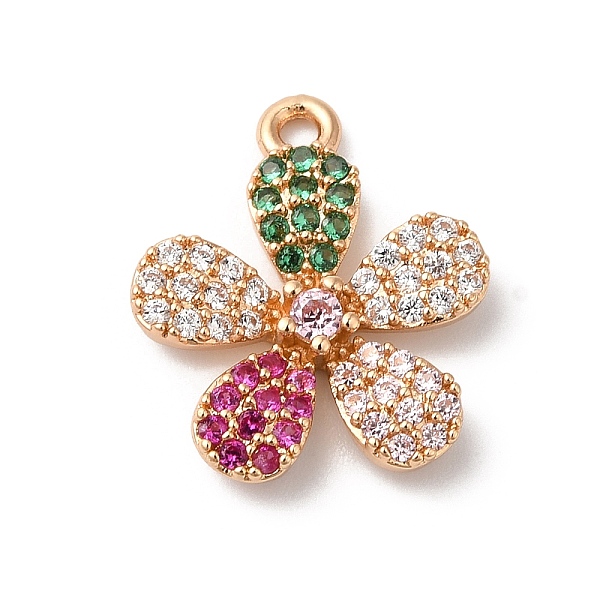 PandaHall Brass Micro Pave Cubic Zirconia Pendant, Flower, Colorful, Golden, 16x14x3mm, Hole: 1.2mm Brass+Cubic Zirconia Flower Multicolor
PandaHall Brass Micro Pave Cubic Zirconia Pendant, Flower, Colorful, Golden, 16x14x3mm, Hole: 1.2mm Brass+Cubic Zirconia Flower Multicolor