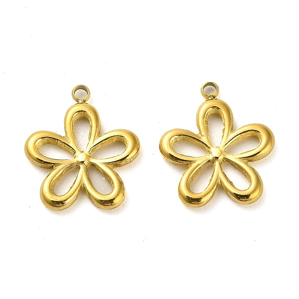 PandaHall 304 Stainless Steel Pendants, Flower Charm, Real 14K Gold Plated, 17x15x2mm, Hole: 1.6mm 304 Stainless Steel Flower
PandaHall 304 Stainless Steel Pendants, Flower Charm, Real 14K Gold Plated, 17x15x2mm, Hole: 1.6mm 304 Stainless Steel Flower