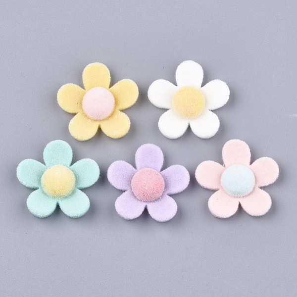 PandaHall Flocky Resin Cabochons, Flower, Mixed Color, 26.5~27x27~28x7~8mm Resin Flower Multicolor
PandaHall Flocky Resin Cabochons, Flower, Mixed Color, 26.5~27x27~28x7~8mm Resin Flower Multicolor