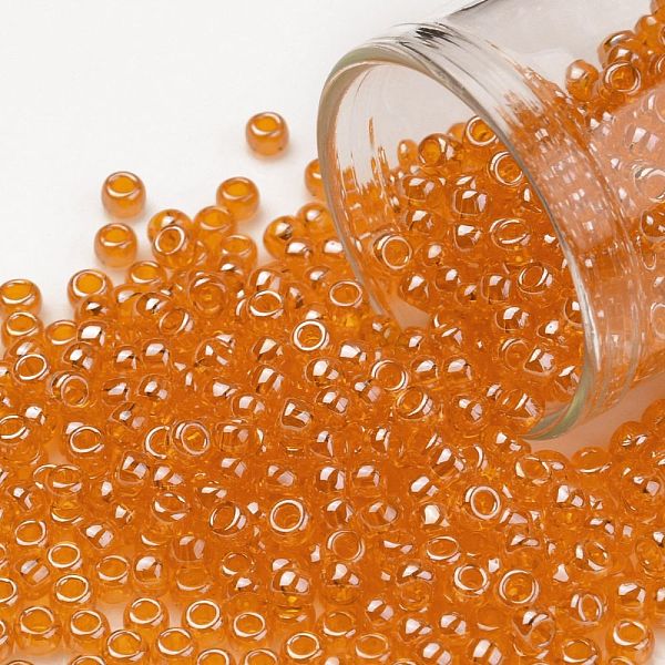 PandaHall TOHO Round Seed Beads, Japanese Seed Beads, (111) Transparent Luster Light Hyacinth, 8/0, 3mm, Hole: 1mm, about 222pcs/bottle..., Orange
PandaHall TOHO Round Seed Beads, Japanese Seed Beads, (111) Transparent Luster Light Hyacinth, 8/0, 3mm, Hole: 1mm, about 222pcs/bottle..., Orange