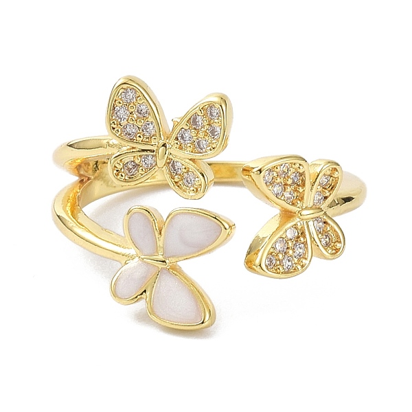 PandaHall Butterfly Real 18K Gold Plated Cuff Rings for Girl Women Gift, Brass Micro Pave Cubic Zirconia Open Rings, with Resin, White, US...
PandaHall Butterfly Real 18K Gold Plated Cuff Rings for Girl Women Gift, Brass Micro Pave Cubic Zirconia Open Rings, with Resin, White, US...