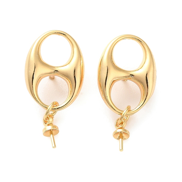 PandaHall Brass Stud Earring Findings, with Peg Bails for Half Drilled Beads, Oval, Real 18K Gold Plated, 21x10mm, Pin: 0.5~0.6mm Brass Oval
PandaHall Brass Stud Earring Findings, with Peg Bails for Half Drilled Beads, Oval, Real 18K Gold Plated, 21x10mm, Pin: 0.5~0.6mm Brass Oval