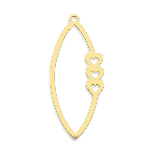 PandaHall 201 Stainless Steel Pendants, Laser Cut, Horse Eye with Heart, Golden, 35x15x1mm, Hole: 1.6mm 201 Stainless Steel Eye
PandaHall 201 Stainless Steel Pendants, Laser Cut, Horse Eye with Heart, Golden, 35x15x1mm, Hole: 1.6mm 201 Stainless Steel Eye