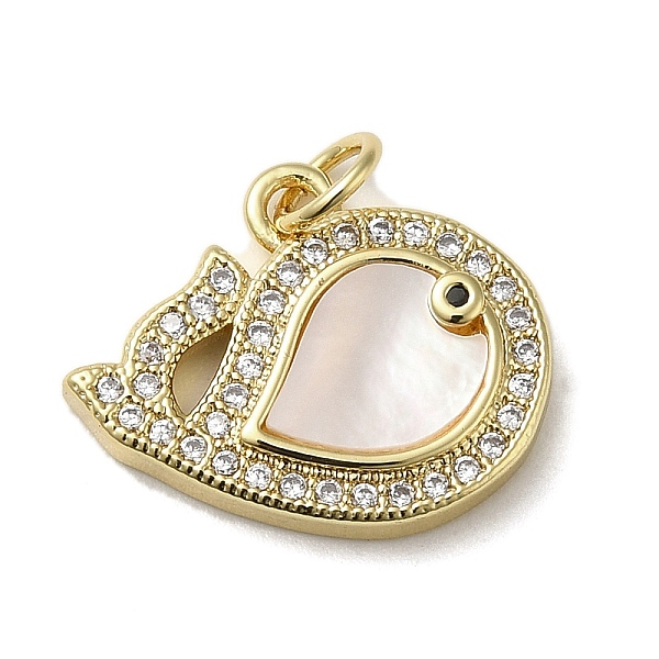 PandaHall Brass Micro Pave Cubic Zirconia Pendants, with Shell, Fish, Real 18K Gold Plated, 15x17x3.5mm, Hole: 3.4mm Brass+Cubic..., Clear
PandaHall Brass Micro Pave Cubic Zirconia Pendants, with Shell, Fish, Real 18K Gold Plated, 15x17x3.5mm, Hole: 3.4mm Brass+Cubic..., Clear