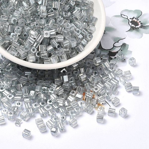 PandaHall Glass Seed Beads, Transparent Lustered Glass, Square Hole, Square, Light Grey, 4x4x4mm, Hole: 1.2mm, 5000pcs/pound Glass Square
PandaHall Glass Seed Beads, Transparent Lustered Glass, Square Hole, Square, Light Grey, 4x4x4mm, Hole: 1.2mm, 5000pcs/pound Glass Square